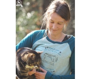 Stickdatei - Spruch Katzen und Stoffe